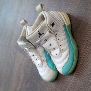 Nike Air Jordan 12 Size 12C 'Light Aqua' Sneakers 510816-100 (PLEASE REA…